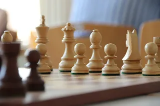 白色，棕色，木制，象棋玩具，棋子，棋盘，象棋，棋子