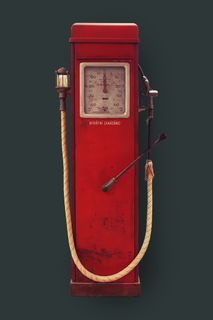 汽油，泵，燃料，汽车，加油，复古，红色，技术