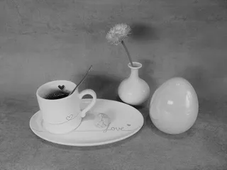 浓缩咖啡、复活节、鸡蛋、快乐、美味、食物、盘子、餐厅