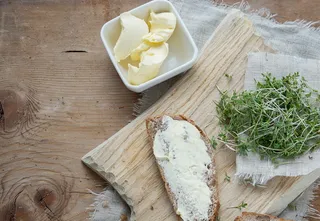 肉、生的、奶油、鲍德、水芹、香草、绿色、天然产品