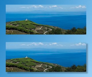 俯瞰，山，身体，水，绿色，蓝色，海洋，海洋