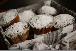 棕色、蛋糕、白色、粉末、灰色、盒子、松饼、小松饼