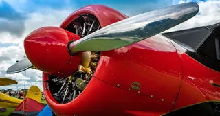 复古，飞机，螺旋桨，航空，旧，飞机，古董，经典