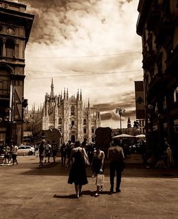 米兰、伦巴第、意大利、大教堂、米兰大教堂、城市、市中心、大城市