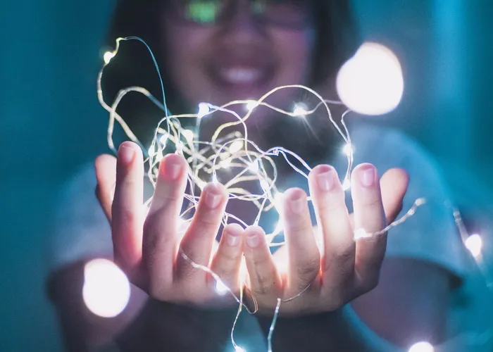 一个人，技术，连接，通信，成人，手，人手，菜鸟图库