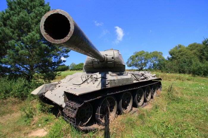 坦克，主战坦克，战争，斯洛伐克，纪念碑，t-34，军队，树