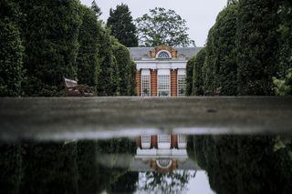 宏观照片、白色、橙色、大厦、建筑、建筑、基础设施、结构