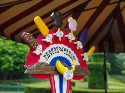 冰淇淋，米老鼠，香港，公园，迪斯尼乐园，文字，五颜六色，没有人