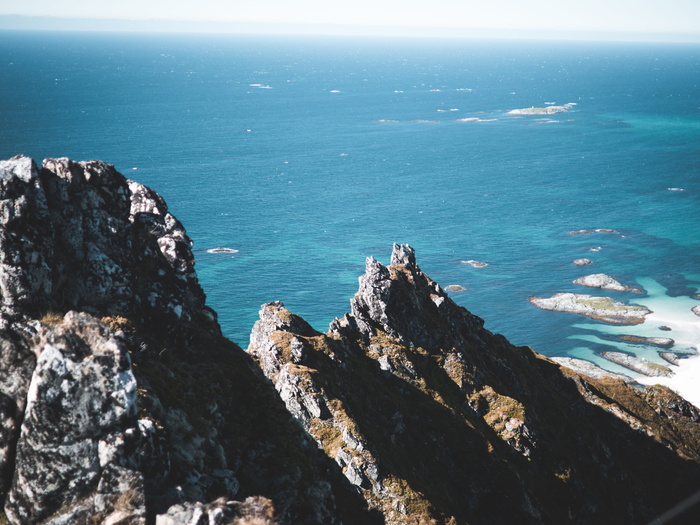 海，风景，自然，天空，海滩，悬崖，日光，高角度拍摄