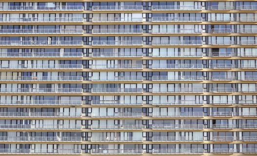 清晰的高层建筑, 正面, 奥斯坦德, 预制件, 架构, 摩天楼, 城市, Mietskaserne