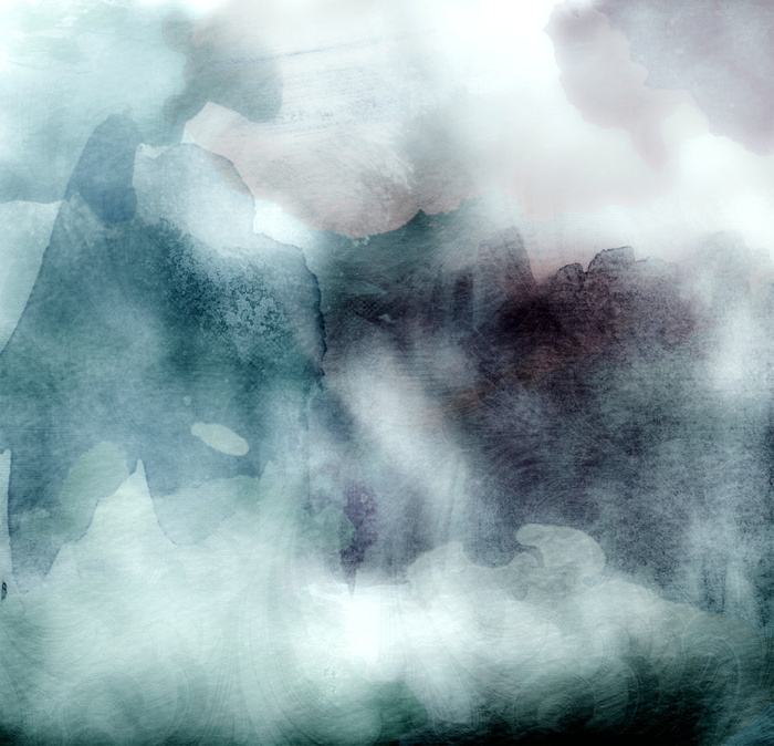 抽象绘画, 水彩, 青色, 蓝色, 灰色, 背景, 黑暗, 艺术