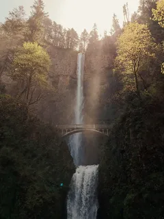 自然，天气，户外，水，河流，瀑布，雾，瀑布