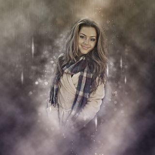 年轻, 女孩, 模型, 美, 人类, 女性, 白种人, 人