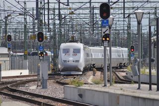 火车, x2, 城际, 铁路, 马尔默, 瑞典, 信号, 车站