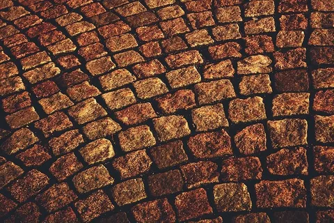 老石墙的特写纹理照片