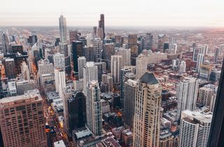 芝加哥，湖岸，风景，摩天大楼，高层建筑，建筑，城市，城市