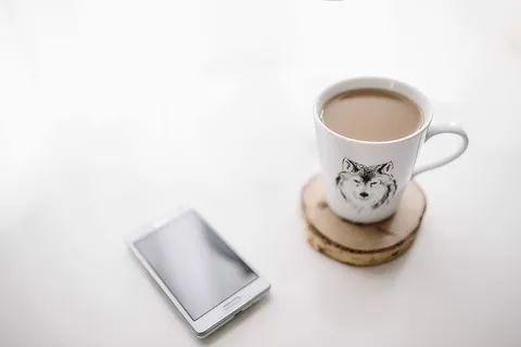 黑白笔记本和带有各种物品的白色智能手机