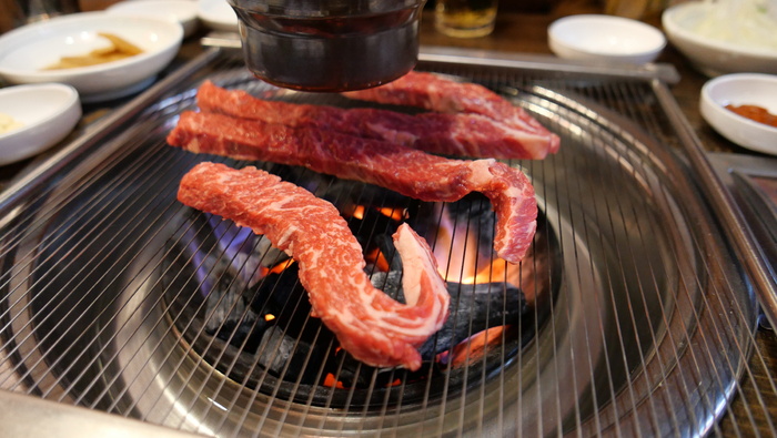 烧烤、韩式、烧烤、牛肉、夜生活、饥饿、餐厅、烹饪
