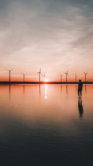 机器、人、人、发动机、电机、涡轮机、风力涡轮机、男孩