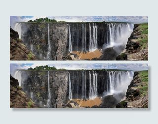 瀑布全景摄影，非洲，津巴布韦，维多利亚州，自然，国家公园，瀑布，全景