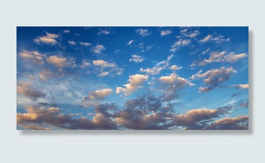 天空，晴朗，云，全景，天空，背景，蓝色，全画幅