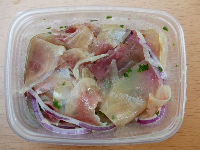肉，沙拉，嘴巴，ochsenmaulsalat，肉沙拉，嘴巴肉，牛肉，醋