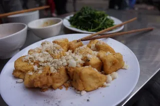 豆腐，油炸，炸豆腐，越南，背包，食物，吃，小吃