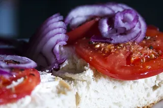 波兰，洋葱，红色，三明治，jwaniowska，食品，番茄