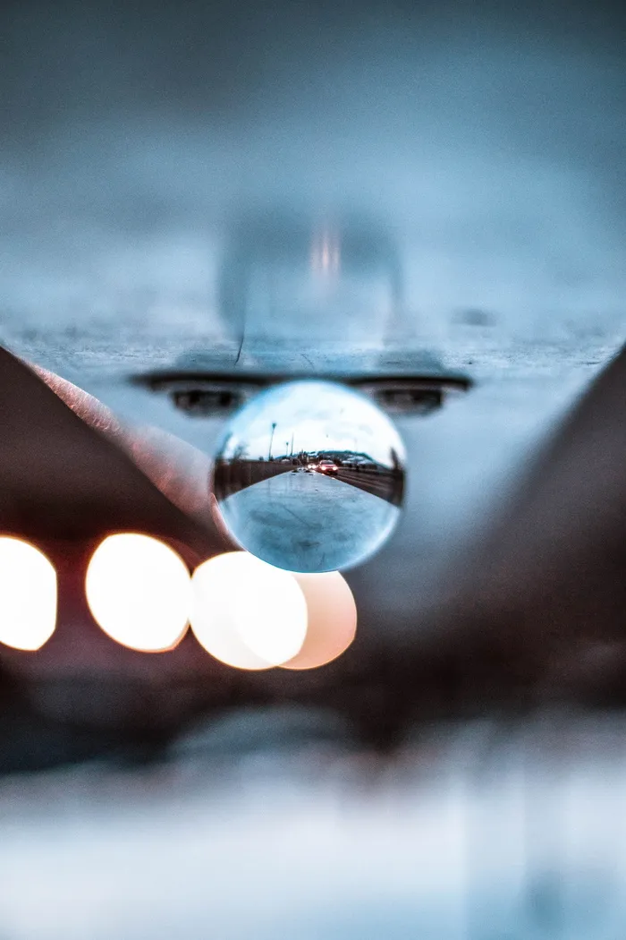 Lensball的特写照片