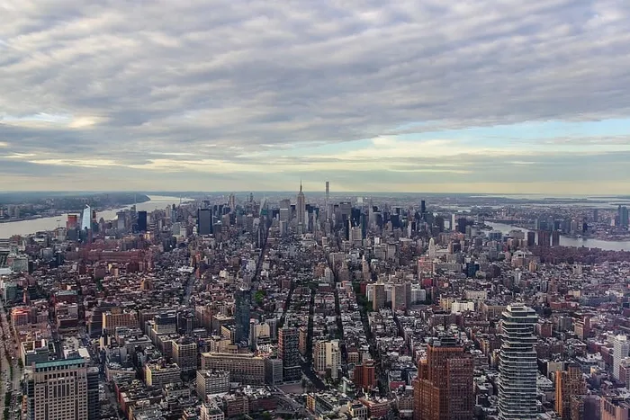 美国，纽约，一个世界贸易中心，天际线，纽约，帝国地产，建筑外观，城市