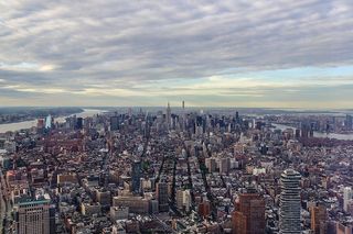 美国，纽约，一个世界贸易中心，天际线，纽约，帝国地产，建筑外观，城市