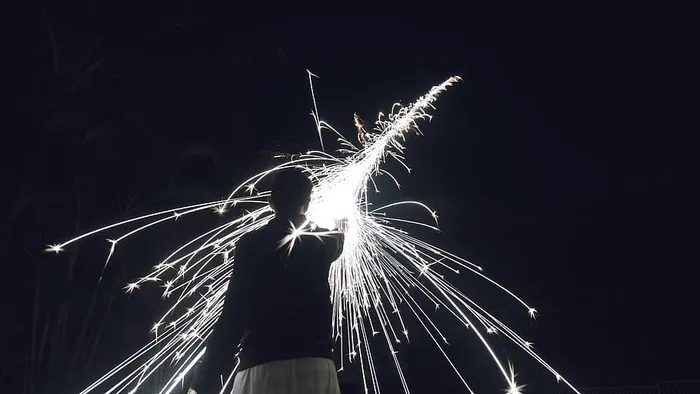 月亮，夜光，夜晚，人，家伙，天空，慢快门，曝光