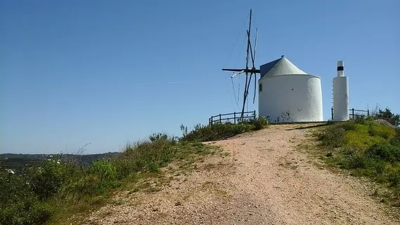 风车,葡萄牙,山顶,老,天空,蓝色,无云,景色 风车,葡萄牙,山顶,老,天空,蓝色,无云,景色