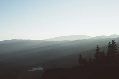剪影, 山, 蓝色, 天空, 高地, 山, 景观, 树 剪影, 山, 蓝色, 天空, 高地, 山, 景观, 树