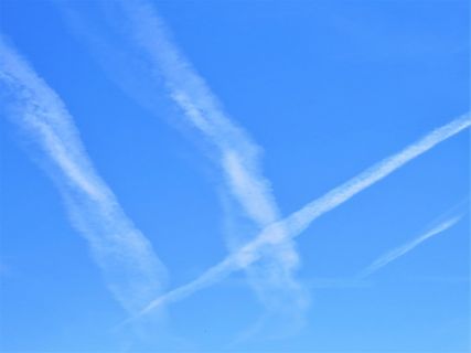 w、 天空，字母，字母，蓝色，蒸汽轨迹，云天，飞行器