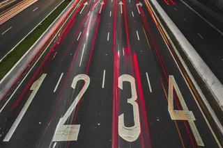 公路上的延时照片