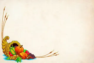 带有秋季元素的感恩节主题背景插图。