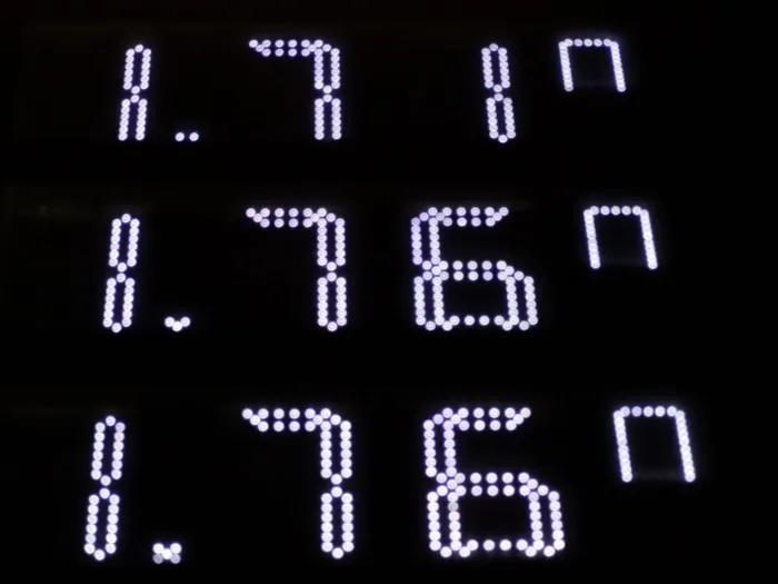 数字显示，发光，数字，支付，发光数字，汽油价格指示，技术，文本