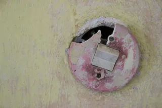 洞，vogelsang，德国，墙，光开关，按钮，废弃，旧