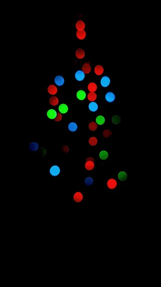 圣诞节，灯，散景，阴影，绿色，红色，蓝色，照明