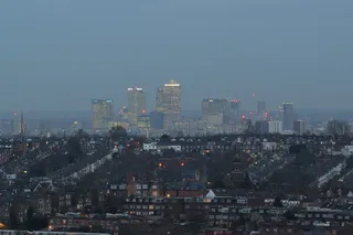 亚历山德拉宫殿视图，亚历山德拉宫，视图，金丝雀码头，伦敦之夜，城市景观，城市场景，城市