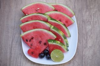 食物，水果，健康，点心，甜品，甜瓜，葡萄，夏天