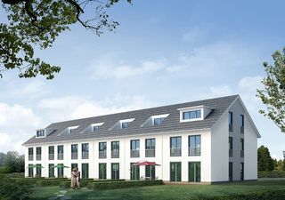 二、人物、站立、花园、梯田房屋、别墅、渲染、可视化