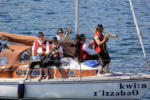 教堂, Edersee, 音乐, 帆船, 浴缸比赛, 比赛, 黑森州, waldeck