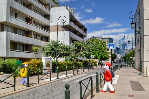 puteaux, 郊区, 巴黎, 法国, 街道, 旅行, 城市, 城市