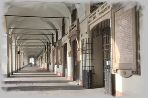 建筑、都灵、门廊、皮埃蒙特、古代、意大利、摩尔、旅游