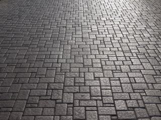 灰色混凝土路面，补丁，铺路石，石头，图案，道路，地板，结构