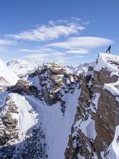 人,站立,棕色,山,高地,景观,自然,雪 人,站立,棕色,山,高地,景观,自然,雪