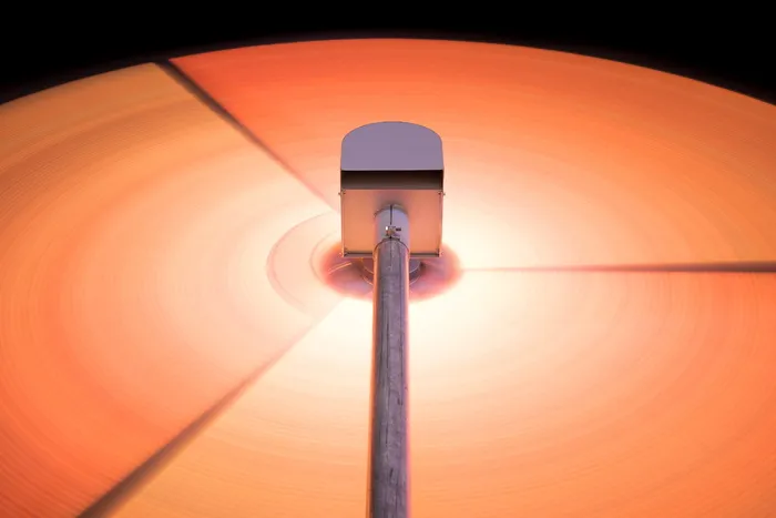 风力涡轮机，旋转，转弯，风，长曝光，循环，旋转，速度