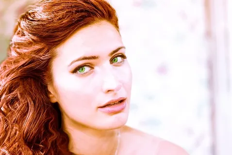 近距离，照片，女人，棕色头发，美女，女性，肖像，脸